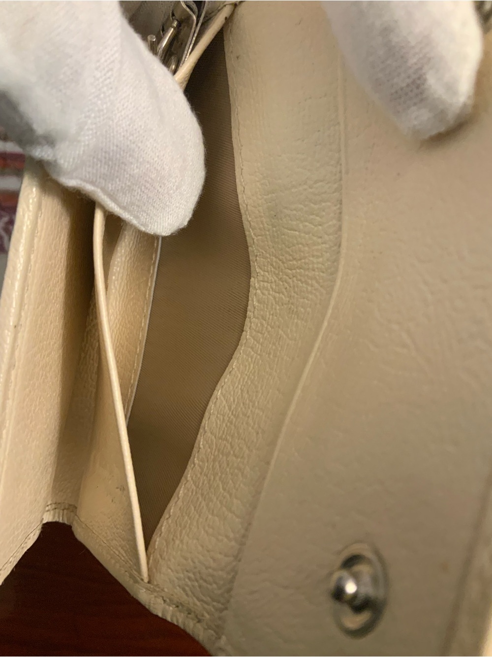 Dior Beige Monogram Canvas Wallet with Embroidered Floral Accent - Picture 6 of 12